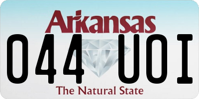 AR license plate 044UOI