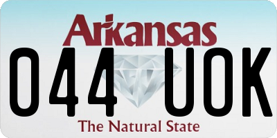 AR license plate 044UOK