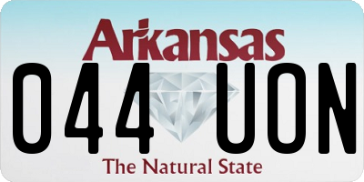 AR license plate 044UON