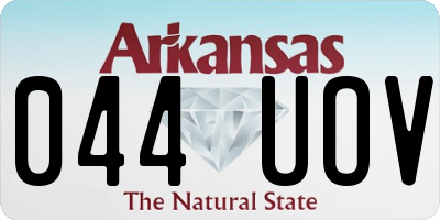 AR license plate 044UOV