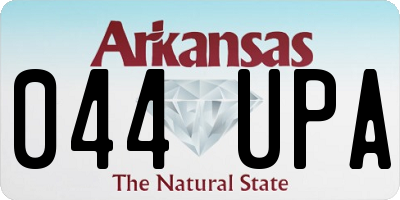AR license plate 044UPA