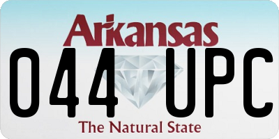 AR license plate 044UPC