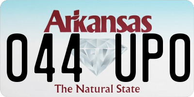 AR license plate 044UPO