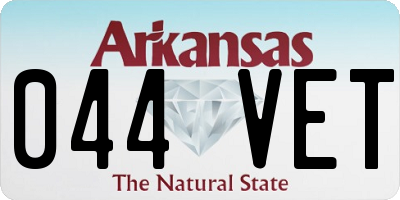 AR license plate 044VET