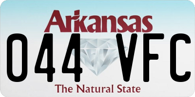 AR license plate 044VFC
