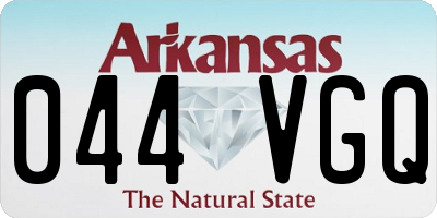 AR license plate 044VGQ
