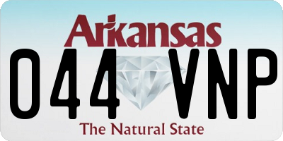 AR license plate 044VNP