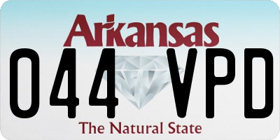 AR license plate 044VPD