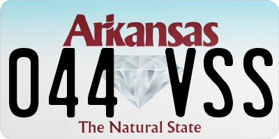 AR license plate 044VSS