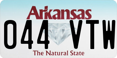 AR license plate 044VTW
