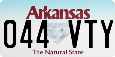 AR license plate 044VTY