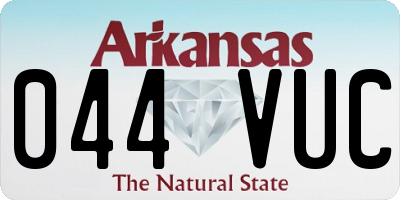 AR license plate 044VUC
