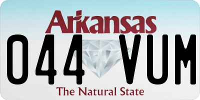 AR license plate 044VUM