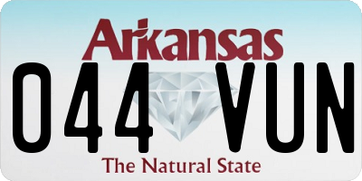 AR license plate 044VUN