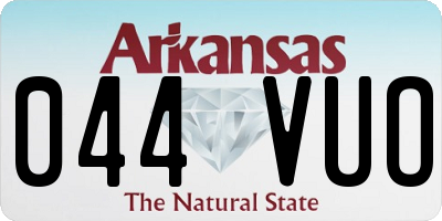 AR license plate 044VUO