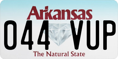 AR license plate 044VUP
