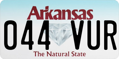 AR license plate 044VUR