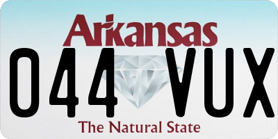 AR license plate 044VUX