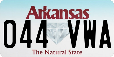 AR license plate 044VWA