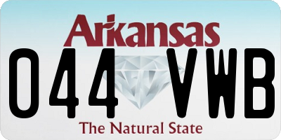 AR license plate 044VWB