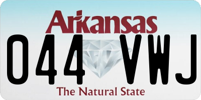 AR license plate 044VWJ