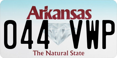 AR license plate 044VWP