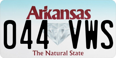 AR license plate 044VWS