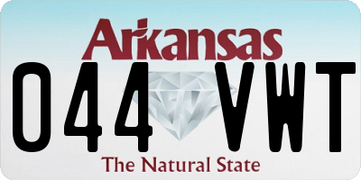 AR license plate 044VWT
