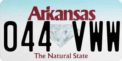 AR license plate 044VWW