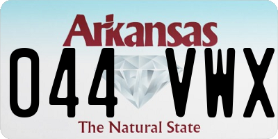 AR license plate 044VWX