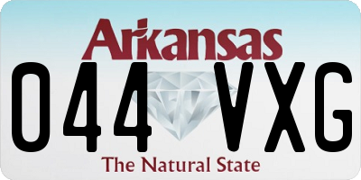 AR license plate 044VXG
