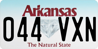 AR license plate 044VXN