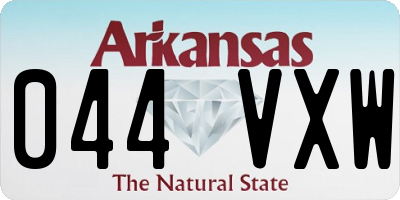 AR license plate 044VXW