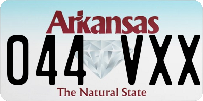 AR license plate 044VXX