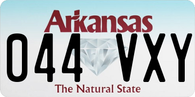 AR license plate 044VXY
