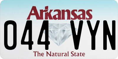 AR license plate 044VYN