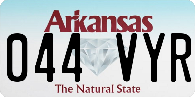 AR license plate 044VYR