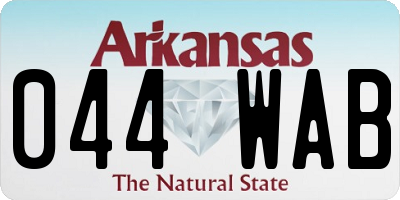 AR license plate 044WAB