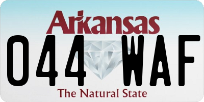 AR license plate 044WAF