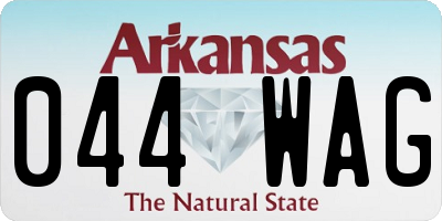 AR license plate 044WAG