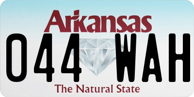 AR license plate 044WAH