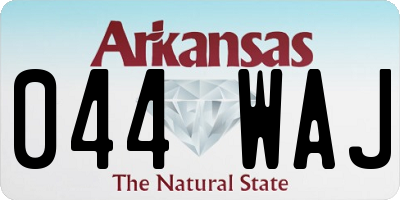 AR license plate 044WAJ