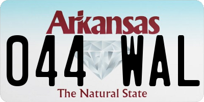 AR license plate 044WAL