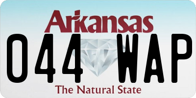 AR license plate 044WAP