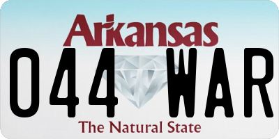 AR license plate 044WAR