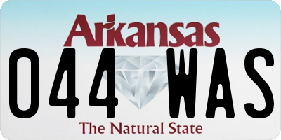 AR license plate 044WAS