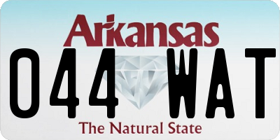 AR license plate 044WAT