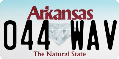 AR license plate 044WAV