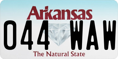 AR license plate 044WAW