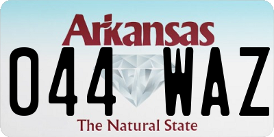 AR license plate 044WAZ